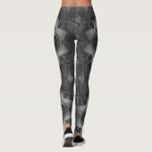 Leggings Motif crayon gris noir (Dos)