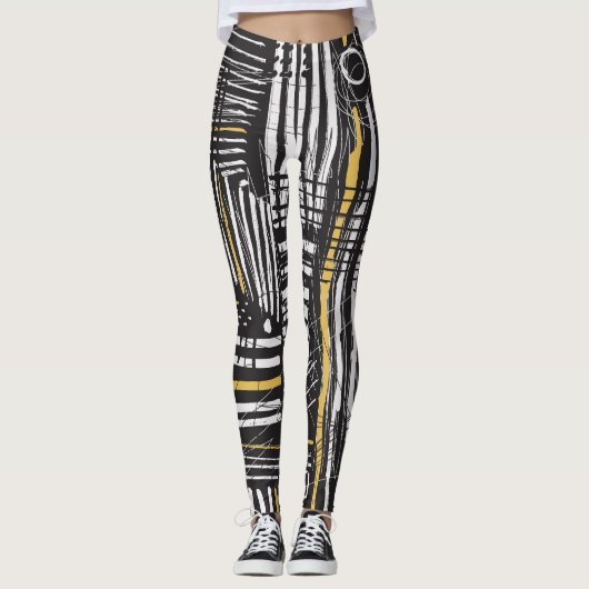 Leggings Motif créatif abstrait sans faille : design artist (Devant)