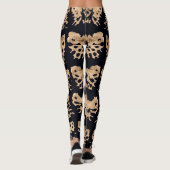 Leggings Motif crocodile moderne en or rose et noir (Dos)