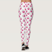 Leggings Motif Cupcake Coeur Rose mignon (Dos)