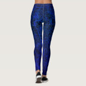 Leggings Motif cybernétique génial de carte (Dos)