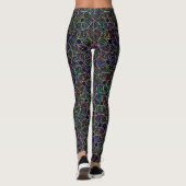 Leggings Motif cyclique gris vibrant (Dos)