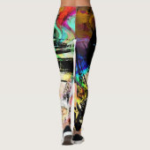 Leggings Motif d'abrégé sur éclaboussure de peinture de (Dos)