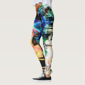 Leggings Motif d'abrégé sur éclaboussure de peinture de (Gauche)