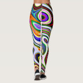 Leggings Motif d'abstraction coloré (Dos)