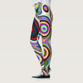 Leggings Motif d'abstraction coloré (Gauche)
