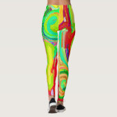 Leggings Motif d'abstraction coloré (Dos)