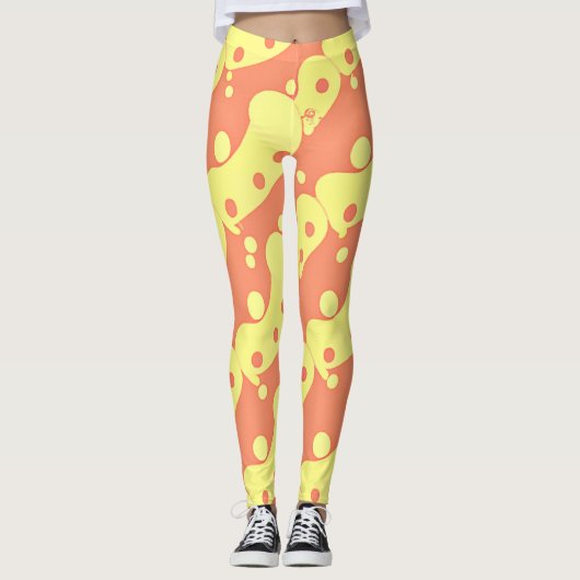 Leggings Motif d'abstraction coloré éblouissant (Devant)