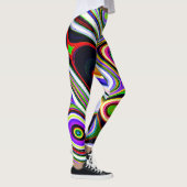 Leggings Motif d'abstraction coloré et vivant (Droite)