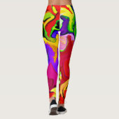 Leggings Motif d'abstractions colorées (Dos)