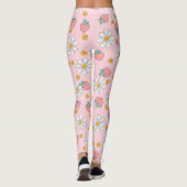 Leggings Motif Daisy Fraise d'Été  (Dos)