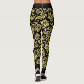 Leggings Motif Damas Noir Et Or GR2 (Dos)