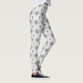 Leggings Motif Damask blanc et gris (Droite)