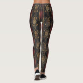 Leggings Motif Damask Noir Or Persan (3) (Dos)