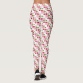 Leggings Motif damier boule de disco cerise (Dos)