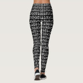 Leggings Motif d'amusement et de code binaire d'ordinateur (Dos)
