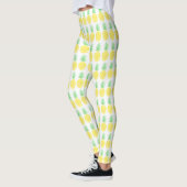 Leggings Motif d'ananas mignon jaune et vert (Gauche)