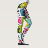 Leggings Motif d'animal familier de style de bande dessinée (Droite)
