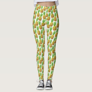 Leggings Motif d'aquarelle ananas