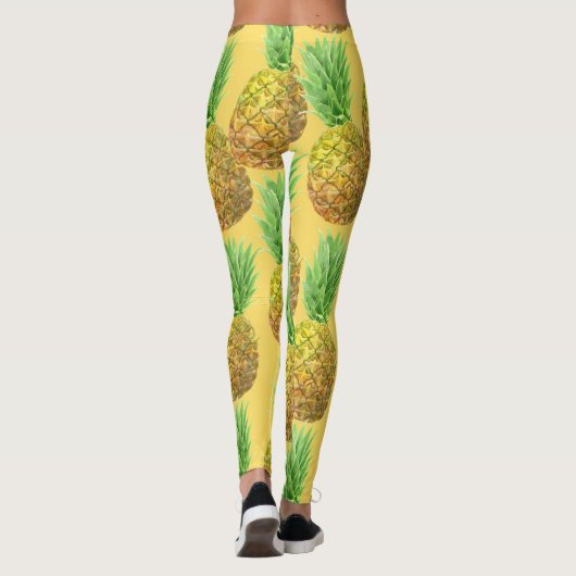 Leggings Motif d'aquarelle ananas (Dos)