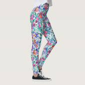 Leggings Motif d'aquarelle aux fraises florales (Droite)