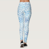 Leggings Motif d'aquarelle bleu clair (Dos)