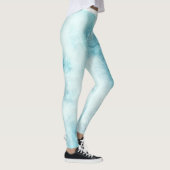 Leggings Motif d'aquarelle bleu clair (Droite)