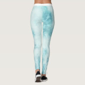 Leggings Motif d'aquarelle bleu clair (Dos)