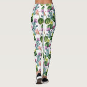 Leggings Motif d'aquarelle Cactus Art (Dos)