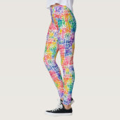 Leggings Motif d'aquarelle couleur Abstrait amusant (Gauche)