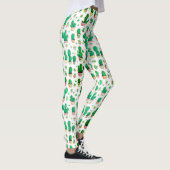 Leggings Motif d'aquarelle de cactus vert Succulent (Droite)