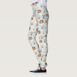 Leggings Motif d'aquarelle de chiot<br><div class="desc">Guêtres mignonnes de motif de chien pour des amoureux de les chiens. Ces chiens étaient peints à la main avec l'aquarelle.</div>