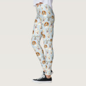 Leggings Motif d'aquarelle de chiot (Gauche)