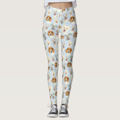 Leggings Motif d'aquarelle de chiot (Devant)