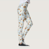 Leggings Motif d'aquarelle de chiot (Droite)