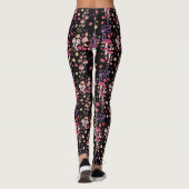 Leggings Motif d'aquarelle de nuit d'automne (Dos)