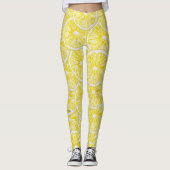 Leggings Motif d'aquarelle de tranches de citron (Devant)