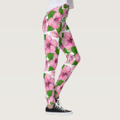 Leggings Motif d'aquarelle d'hibiscus rose (Droite)