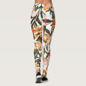 Leggings - motif d'aquarelle florale (Dos)