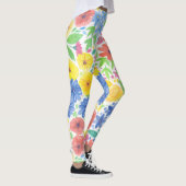 Leggings Motif d'aquarelle florale (Droite)