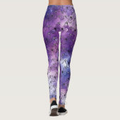 Leggings Motif d'aquarelle papillon pourpre (Dos)