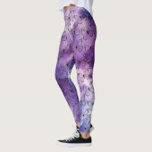 Leggings Motif d'aquarelle papillon pourpre (Gauche)