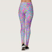 Leggings Motif d'aquarelle Pois Abstrait (Dos)