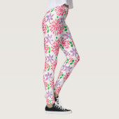 Leggings Motif d'aquarelle rose et violet (Droite)
