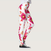 Leggings Motif d'aquarelle rose vibre (Droite)