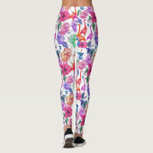 Leggings Motif d'aquarelle tropicale (Dos)