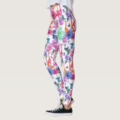 Leggings Motif d'aquarelle tropicale (Gauche)