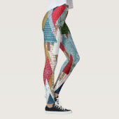 Leggings Motif d'arbre de Noël en patchwork festif (Droite)