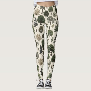 Leggings Motif d'arbres