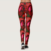 Leggings Motif D'Art Abstrait Gras Rouge Et Vert (Dos)